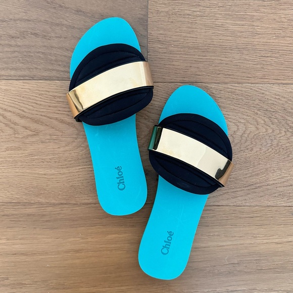 Chloé Embellished Neoprene Slides, EU39 - Picture 7 of 13